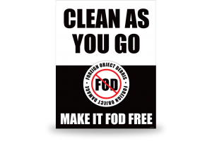 FOD Sign 11x14 Clean