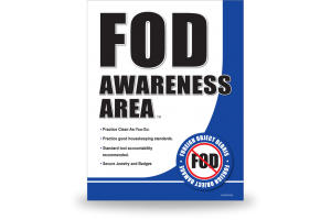 FOD Sign 11x14 Awareness Area New