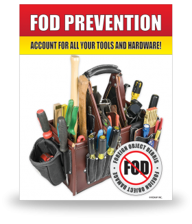 FOD Sign 11x14 Tools & Hardware